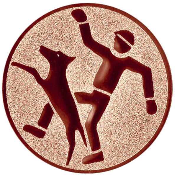 Hunde Agility, DM 50 mm, Standardemblem, bronze