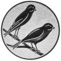 Kanarienvögel, DM 50 mm, Standardemblem, silber
