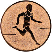 Läufer einzeln, DM 50 mm, Standardemblem, bronze