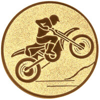 Motocross, DM 50 mm, Standardemblem, gold