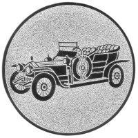 Oldtimer Auto, DM 50 mm, Standardemblem, silber