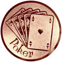 Poker, DM 50 mm, Standardemblem, bronze