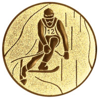 Ski Slalom, DM 50 mm, Standardemblem, gold