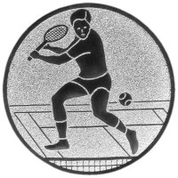 Tennis Herren, DM 50 mm, Standardemblem, silber