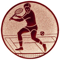 Tennis Herren, DM 50 mm, Standardemblem, bronze