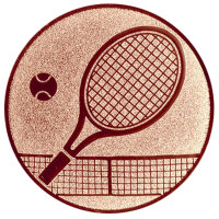 Tennisschläger, DM 50 mm, Standardemblem, bronze