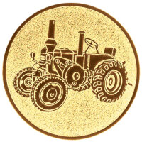 Oldtimer Traktor, DM 50 mm, Standardemblem, gold