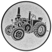 Oldtimer Traktor, DM 50 mm, Standardemblem, silber