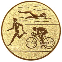 Triathlon, DM 50 mm, Standardemblem, gold