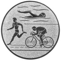 Triathlon, DM 50 mm, Standardemblem, silber