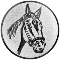 Reiten Pferdekopf, DM 25 mm, Standardemblem, silber