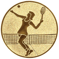 Tennis Damen, DM 25 mm, Standardemblem, gold