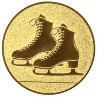 Eiskunstlauf/Eislaufen, DM 25 mm, Standardemblem, gold