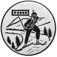 Biathlon, DM 50 mm, Standardemblem, silber