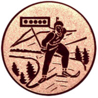 Biathlon, DM 50 mm, Standardemblem, bronze